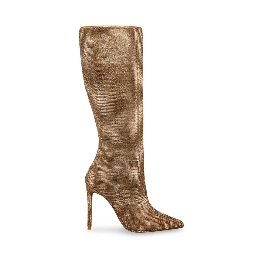 Botas Altas Steve Madden Valinda Mujer Doradas | ES MSE138